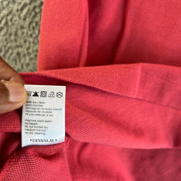 Lacoste Polo Shirt Mens Extra Large 6 Pink‎ Pique Peruvian Cotton Golf Devanlay - Picture 10 of 13